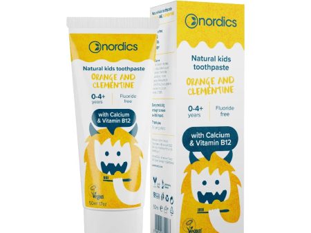 Natural Kids Toothpaste pasta bez fluoru dla dzieci 0-4+ lat Pomarańcza i Klementynka 50ml For Discount