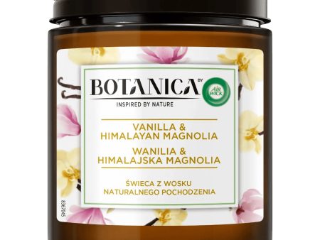 Botanica świeca z wosku naturalnego pochodzenia Wanilia & Himalajska Magnolia 205g Online Hot Sale