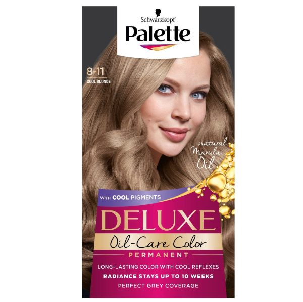 Deluxe Oil-Care Color farba do włosów trwale koloryzująca z mikroolejkami  8-11 Chłodny Blond on Sale