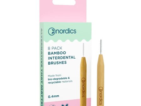 Bamboo Interdental Brushes bambusowe szczoteczki do czyszczenia przestrzeni międzyzębowej 0.4mm 8szt. Online