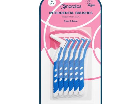 L-shaped Interdental Brushes bioplastyczne szczoteczki do czyszczenia przestrzeni międzyzębowej 0.4mm 6szt. For Sale