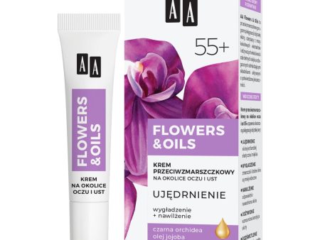 Flowers&Oils 55+ Ujędrnienie krem przeciwzmarszczkowy na okolice oczu i ust 15ml Online