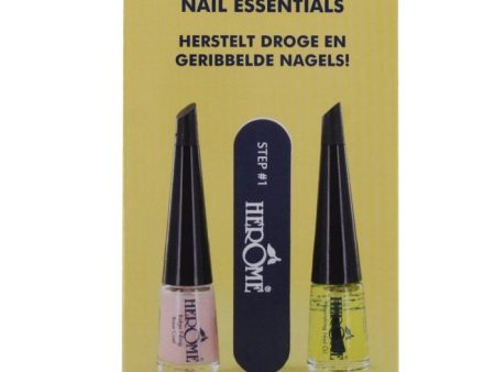 Nail Essentials zestaw olejek do paznokci 4ml + polerka + baza do paznokci 4ml Online Hot Sale