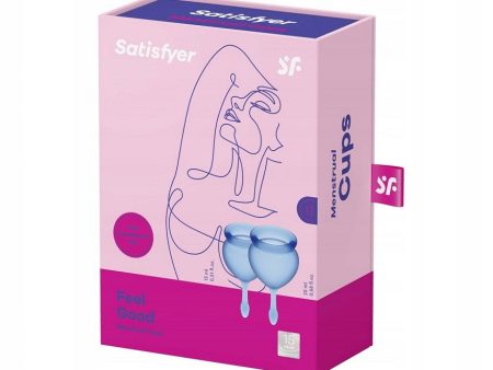 Feel Good Menstrual Cup zestaw kubeczków menstruacyjnych 15ml + 20ml Dark Blue Online Hot Sale