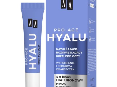 Hyalu Pro-Age nawilżająco-rozświetlający krem pod oczy 15ml Hot on Sale