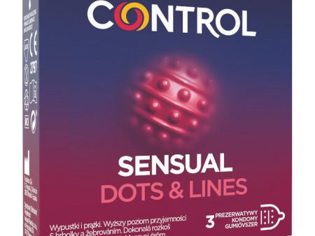 Sensual Dots & Lines prezerwatywy prążkowane z wypustkami 3szt. Online Sale