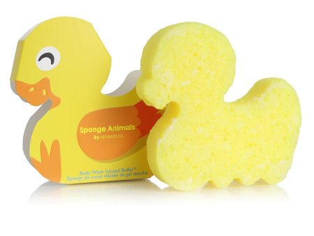 Sponge Animals Kids gąbka nasączona mydłem do mycia ciała dla dzieci Duck Online