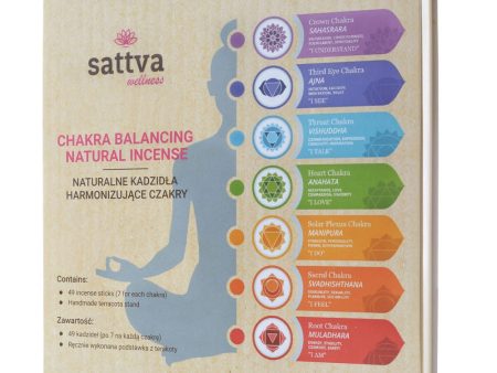 Chakra Balancing Natural Incense naturalne kadzidła harmonizujące czakry 49szt on Sale