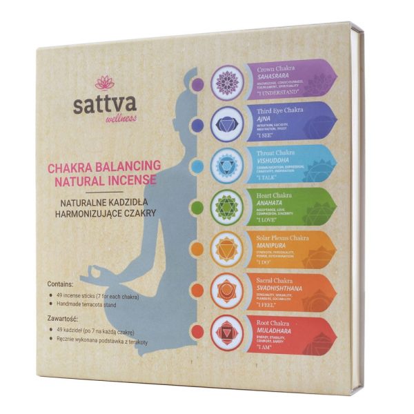 Chakra Balancing Natural Incense naturalne kadzidła harmonizujące czakry 49szt on Sale