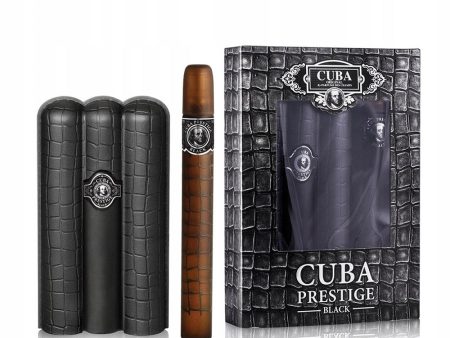 Cuba Prestige Black zestaw woda toaletowa spray 90ml + woda toaletowa spray 35ml For Cheap