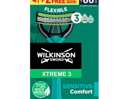 Xtreme3 Sensitive Comfort jednorazowe maszynki do golenia dla mężczyzn 6szt Supply