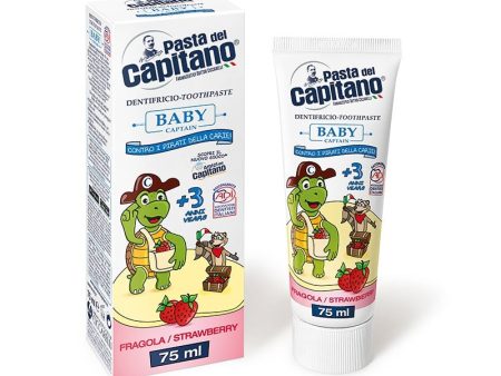 Baby Captain pasta do zębów dla dzieci 3+ Truskawka 75ml Hot on Sale