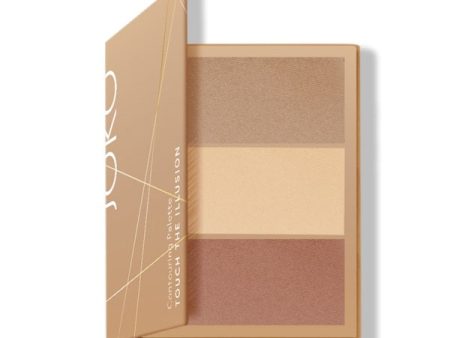 Touch The Illusion Contouring Palette paletka do konturowania twarzy 3w1 02 Cocoa 3x3.5g Online Hot Sale