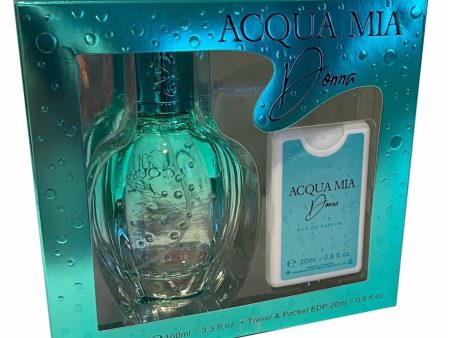 Acqua Mia Donna zestaw woda perfumowana spray 100ml + woda perfumowana spray 20ml For Cheap