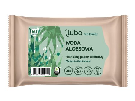 Eco Family nawilżany papier toaletowy z Wodą Aloesową 50szt. Discount