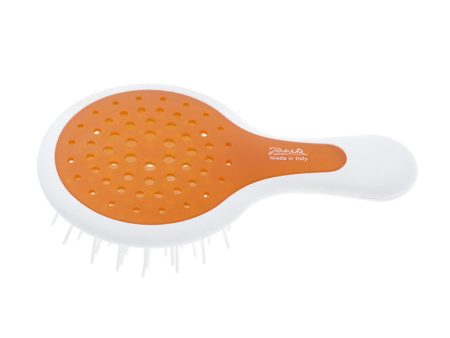 Mini Superbrush mała szczotka do rozczesywania włosów Biało-Pomarańczowa Online Sale