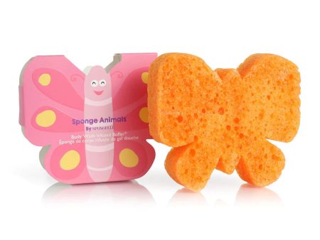 Sponge Animals Kids gąbka nasączona mydłem do mycia ciała dla dzieci Butterfly For Sale