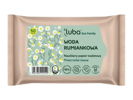 Eco Family nawilżany papier toaletowy z Wodą Rumiankową 50szt. For Discount