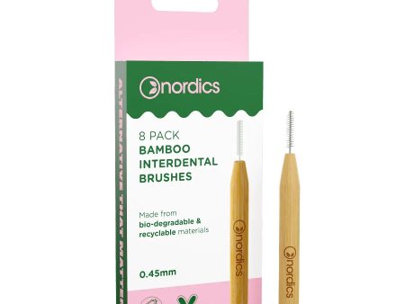 Bamboo Interdental Brushes bambusowe szczoteczki do czyszczenia przestrzeni międzyzębowej 0.45mm 8szt Online