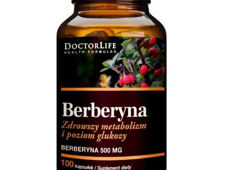 Berberyna 500mg zdrowszy metabolizm i poziom glukozy suplement diety 100 kapsułek Hot on Sale