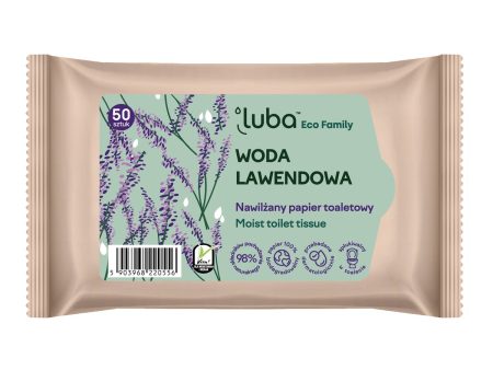 Eco Family nawilżany papier toaletowy z Wodą Lawendową 50szt. For Discount