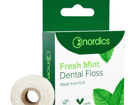 Dental Floss nić dentystyczna ze skrobi kukurydzianej Świeży Mentol 50m Online Sale