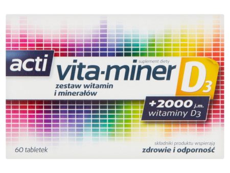 D3 zestaw witamin i minerałów suplement diety 60 tabletek Online Sale