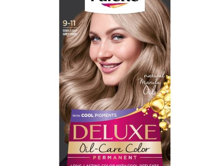 Deluxe Oil-Care Color farba do włosów trwale koloryzująca z mikroolejkami  9-11 Chłodny Lekki Różany Blond Hot on Sale