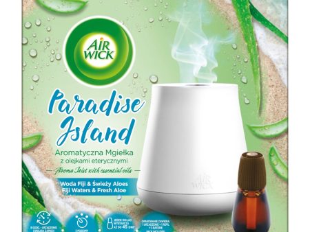 Essential Mist Aroma Paradise Island automatyczny odświeżacz powietrza + wkład o zapachu wody fiji i świeżego aloesu 20ml Online Hot Sale