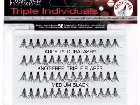 Triple Individuals zestaw 56 kępek rzęs Medium Black Hot on Sale