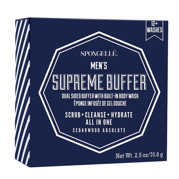 12+ Men s Buffer gąbka nasączona mydłem do mycia ciała Supreme Online Hot Sale