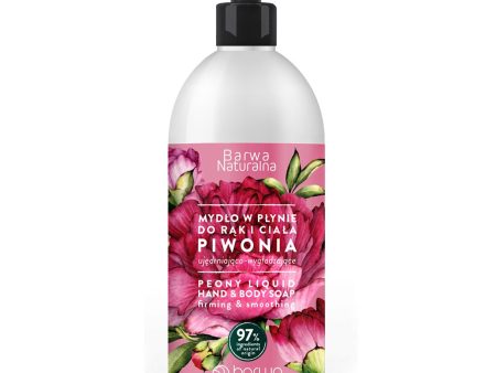 Barwa Naturalna wygładzające mydło w płynie Piwonia 500ml For Discount